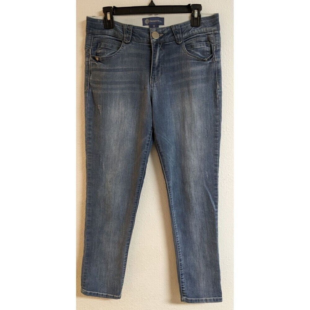 Women's DEMOCRACY Ab Solution Light Blue Ankle Skimmer Jeans Size 8